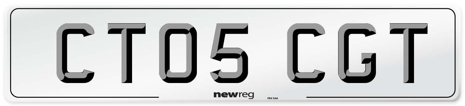 CT05 CGT Number Plate from New Reg